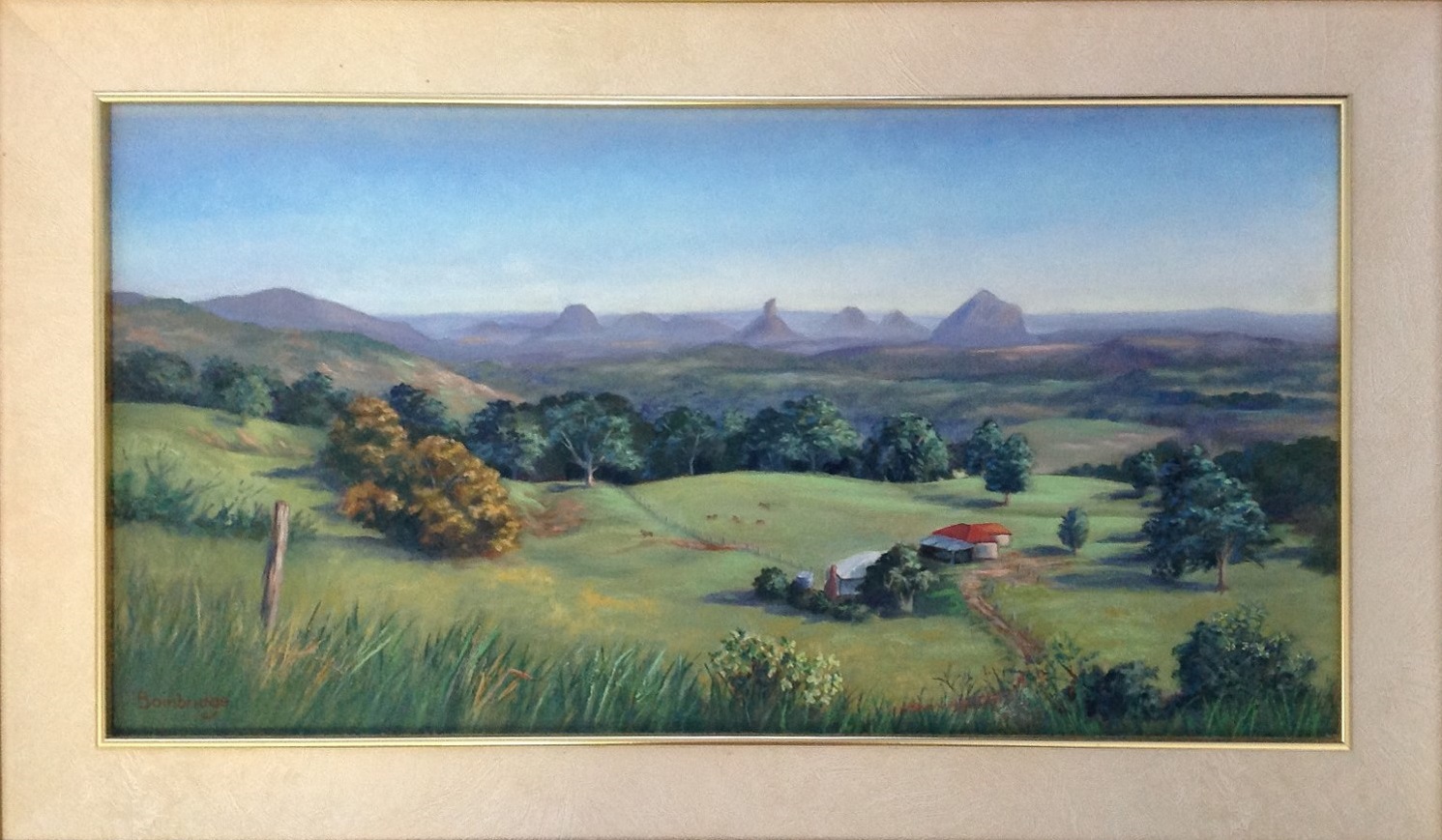 Oil Painting by Maureen Bainbridge titled Where the Cattle Graze