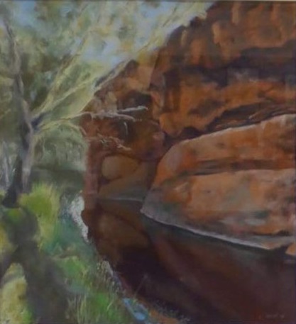 Pastel Painting by Winston Head titled Durba Springs, Canning Stock Route