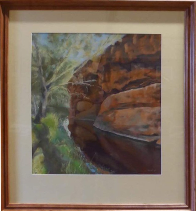 Pastel Painting by Winston Head titled Durba Springs, Canning Stock Route