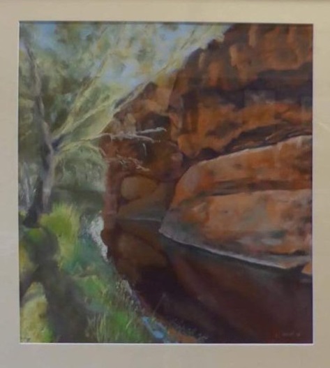 Pastel Painting by Winston Head titled Durba Springs, Canning Stock Route