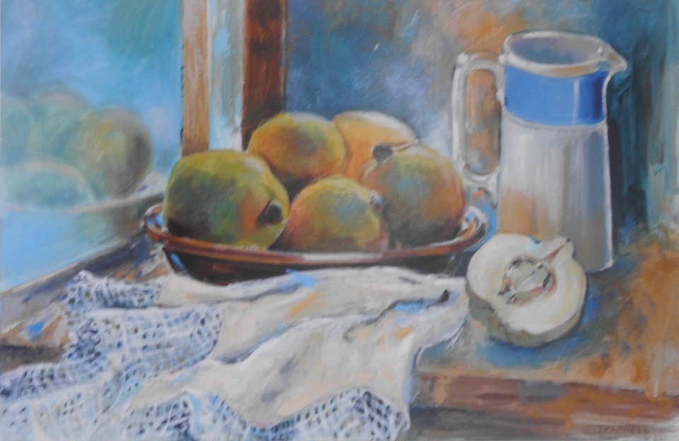 Watercolour Painting by Barbara Trapnell titled Quinces