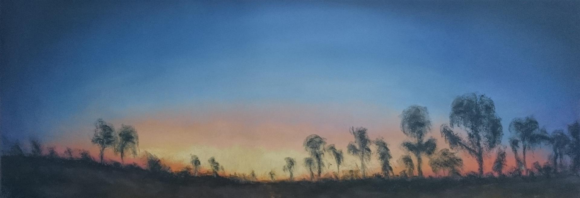 Pastel Painting by WINSTON HEAD titled Casuarina Sunset, Canning Stock Route