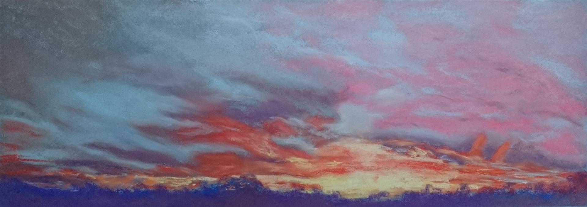 Pastel Painting by WINSTON HEAD titled Great Victoria Desert Sunset