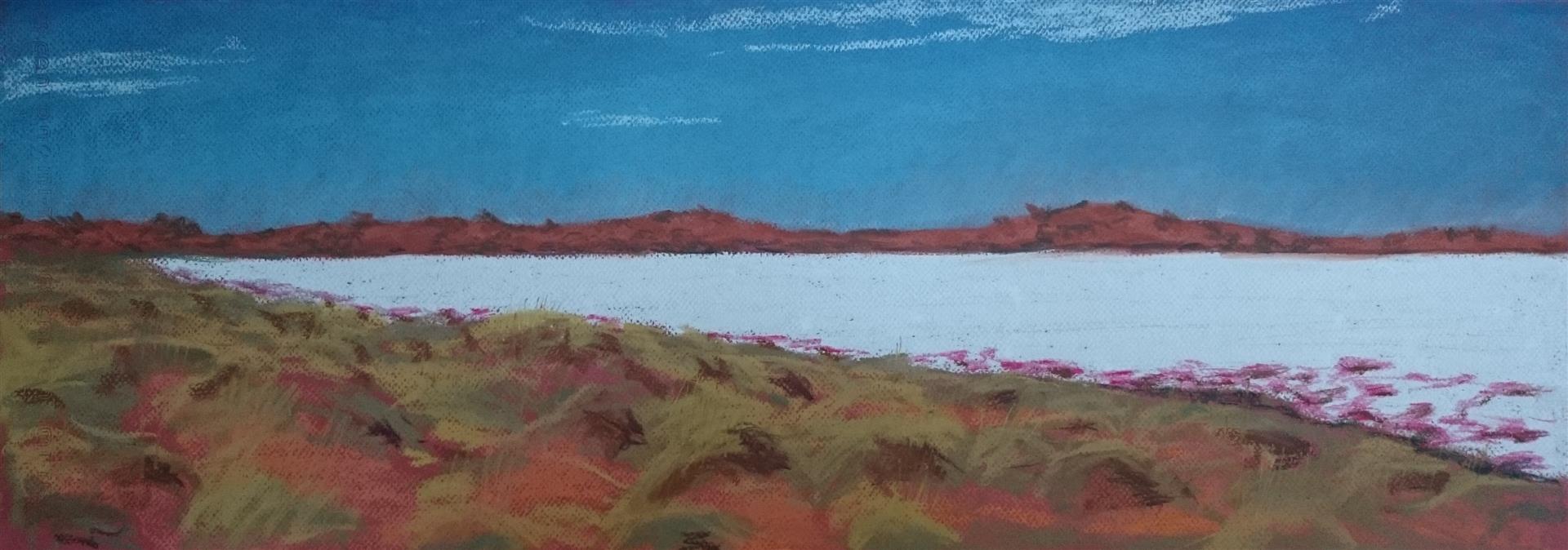 Pastel Painting by Winston Head titled Lake Disappointment, Anne Beadell Hwy.