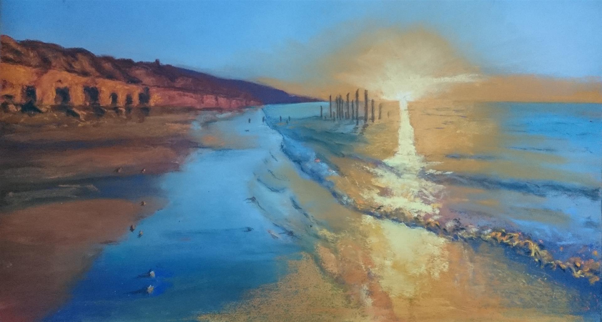 Pastel Painting by Winston Head titled Port Willunga Sunset (South Australia)