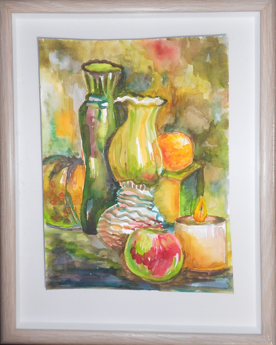 Watercolour Painting by Pippa Newby titled Warm after Cezzane