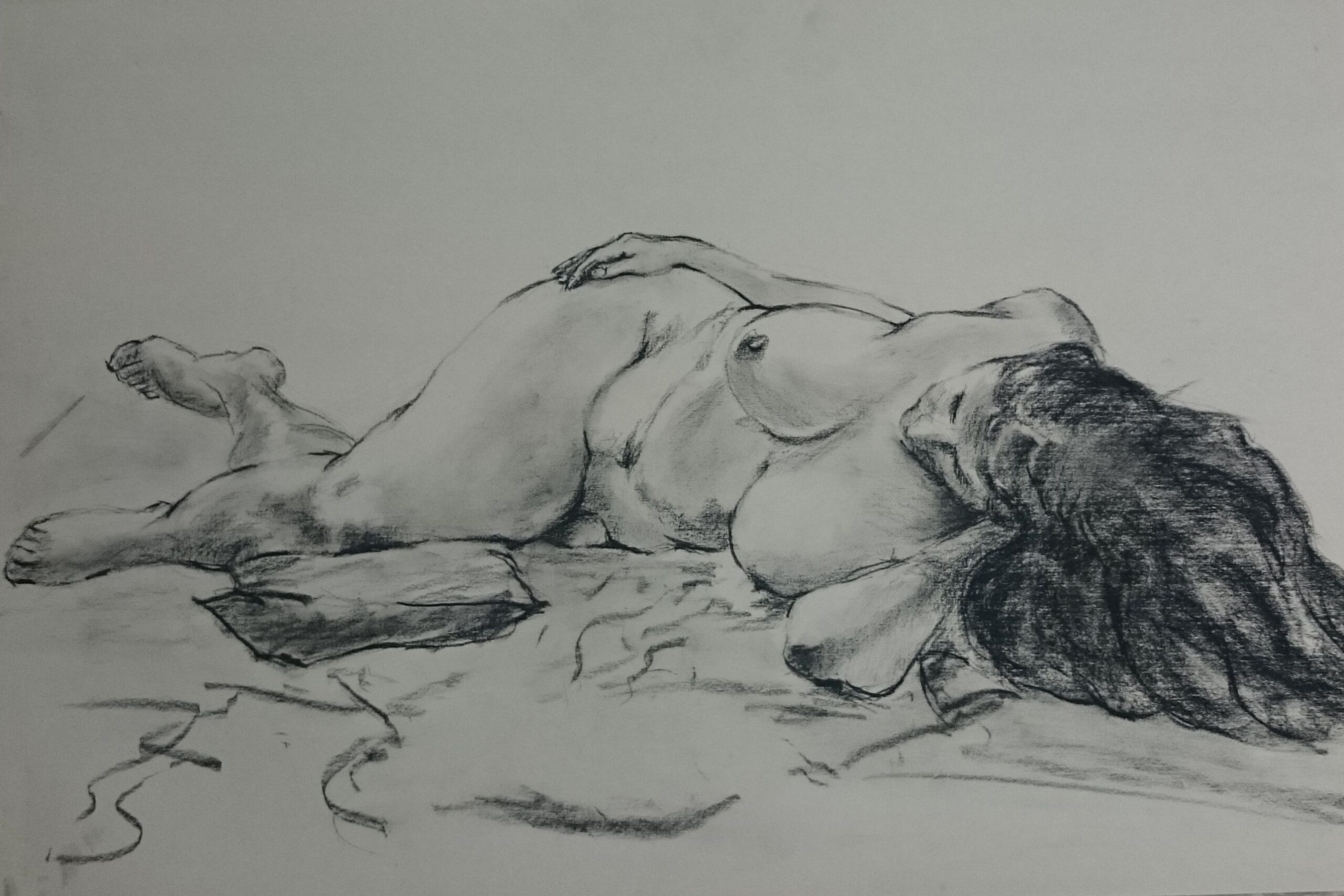 Charcoal Painting by Winston Head titled Sufio