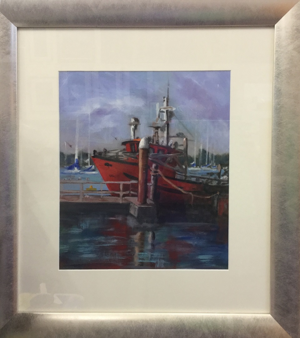 Acrylic Painting by Lyn Ellis titled Nimrod - Queenscliff Harbour