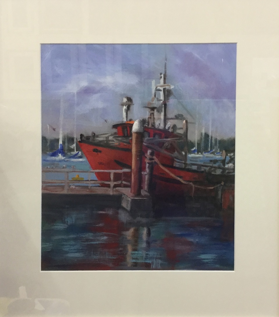 Acrylic Painting by Lyn Ellis titled Nimrod - Queenscliff Harbour