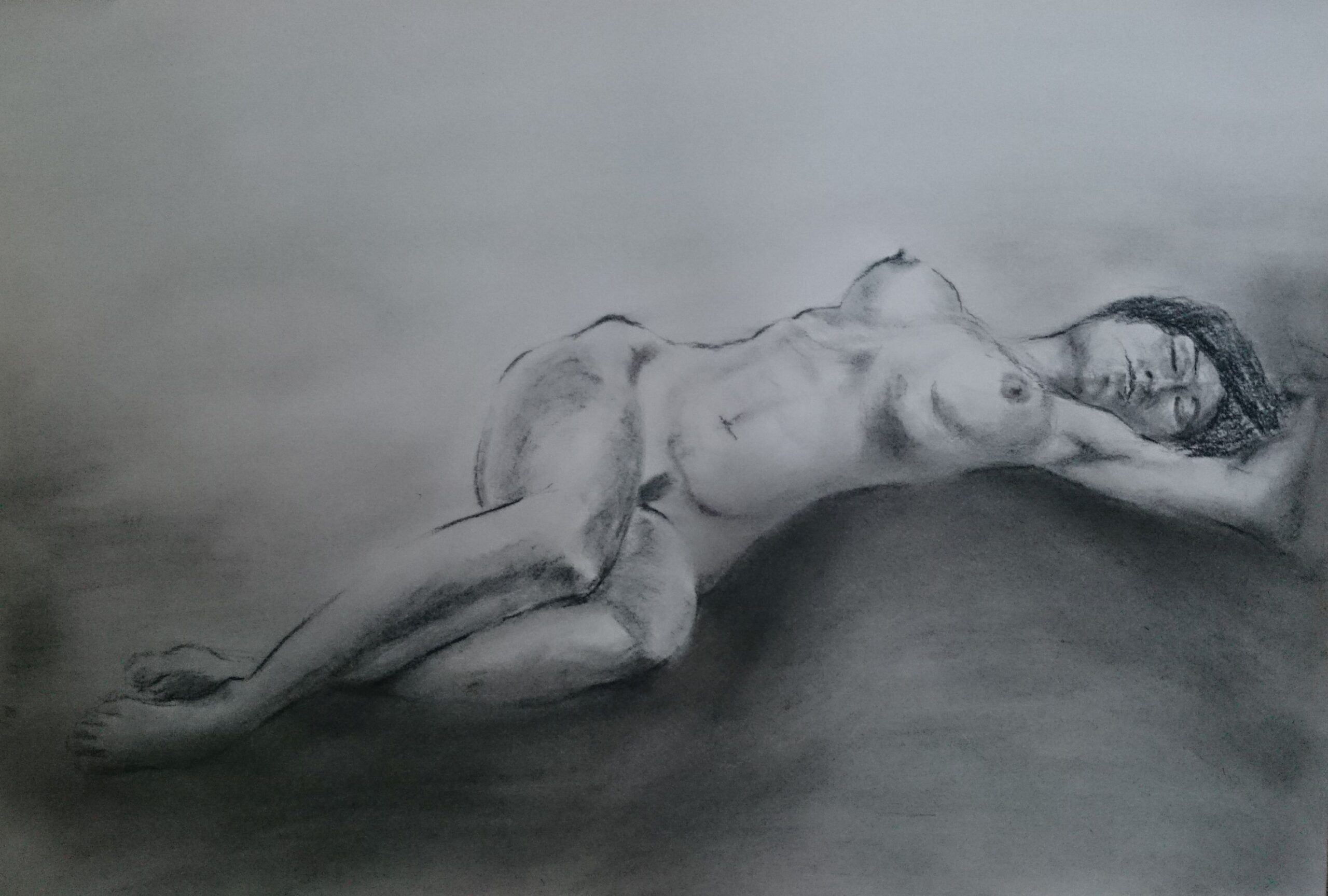 Charcoal Painting by Winston Head titled Sahra 3