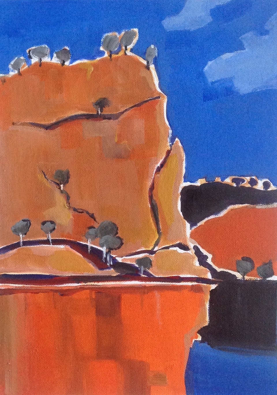 Watercolour Painting by Annee Kelly titled Katherine Gorge, NT