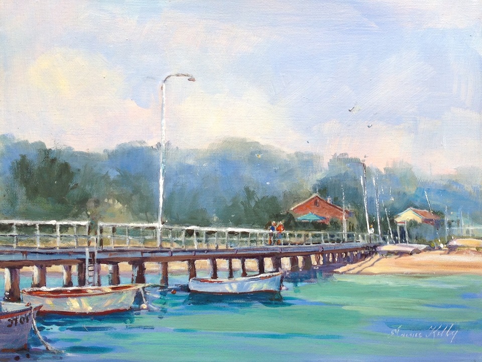 Acrylic Painting by Annee Kelly titled Boater's Haven, Sandringham