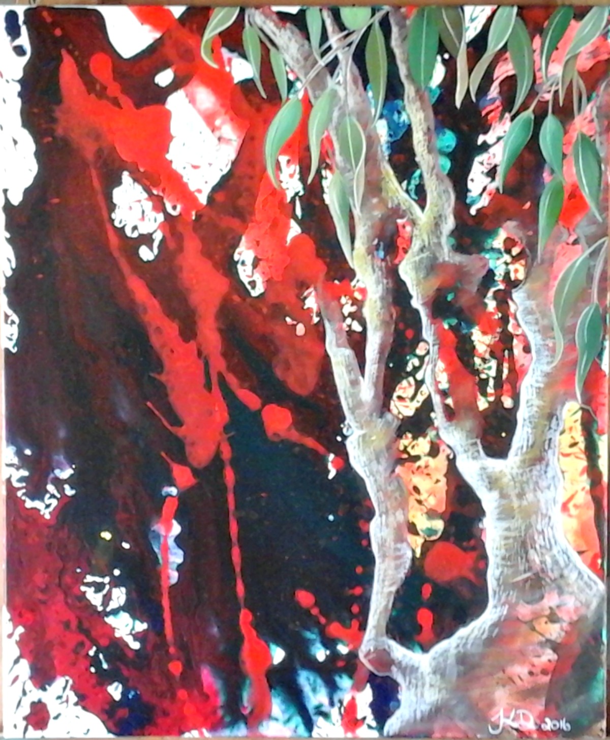 Watercolour Painting by Tracey L Dawes titled Gum Forrest