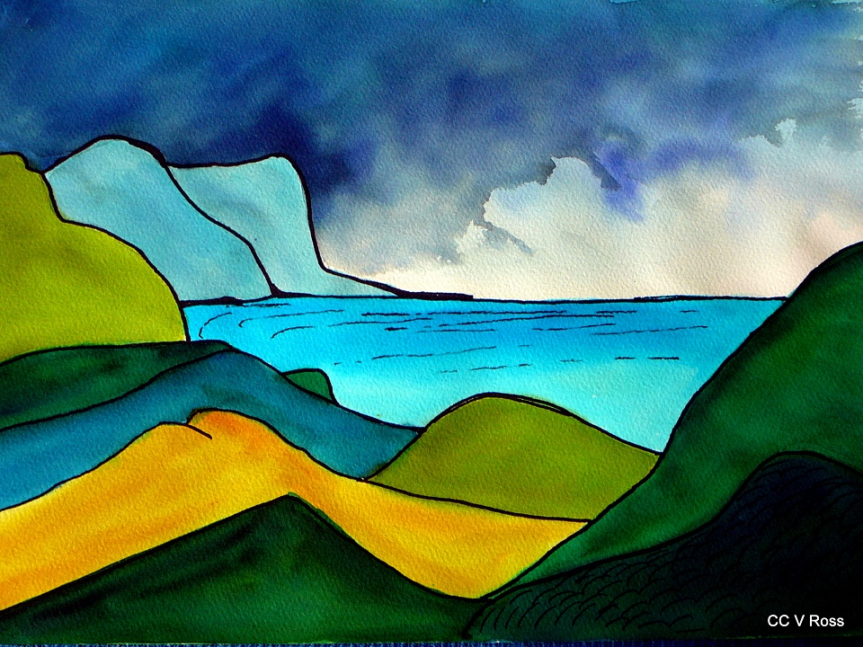  Painting by Valarie Ross titled Landscape 2