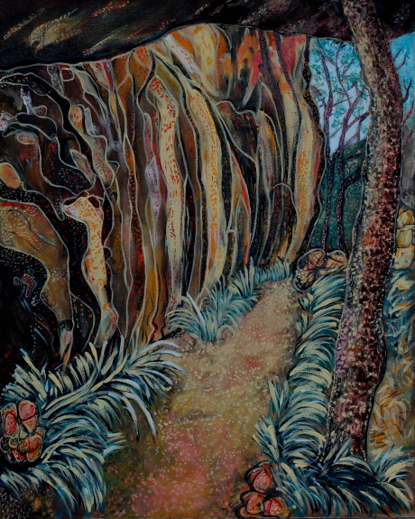 Acrylic Painting by Julie Rooney titled Hawkings Walking Trail Magnetic Island