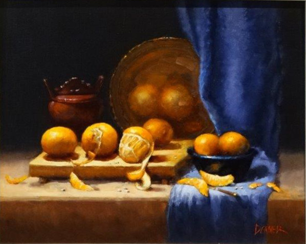 Oil Painting by Joan Denner titled Glowing Orange
