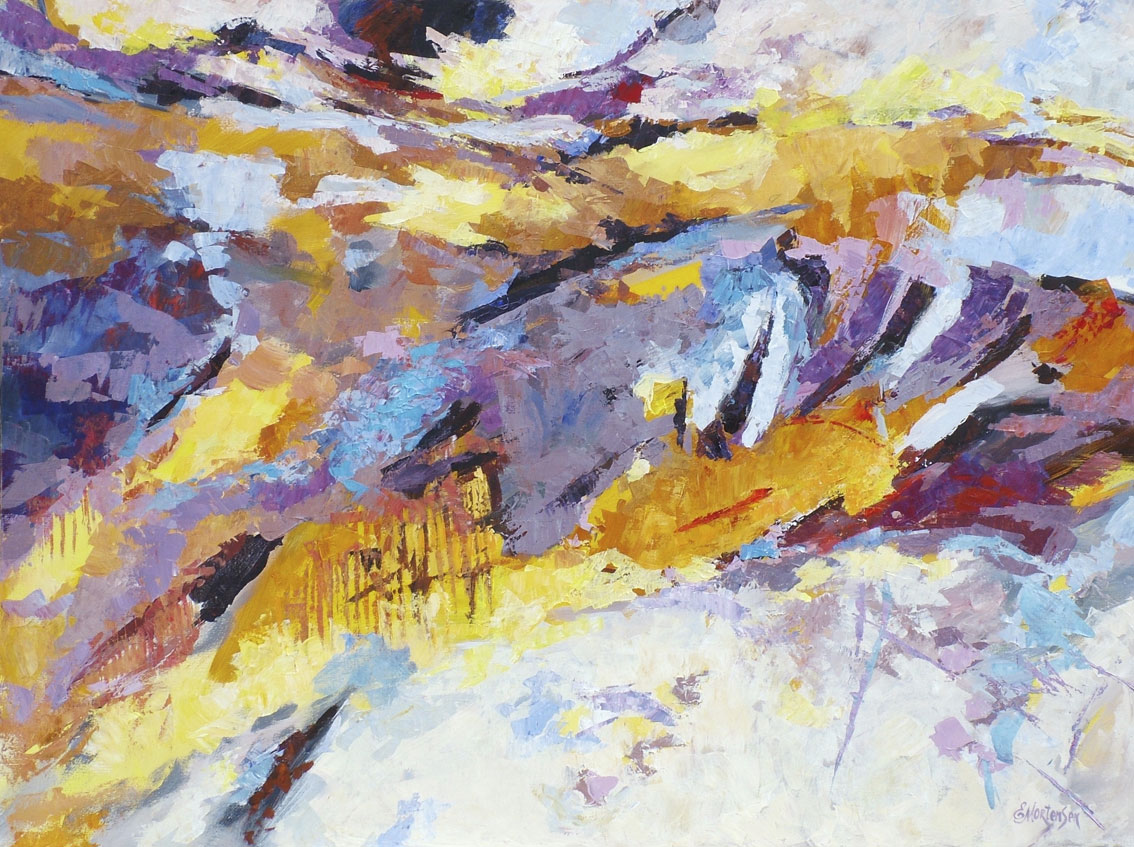 Acrylic Painting by Ekaterina Mortensen titled Roman Relicts 1