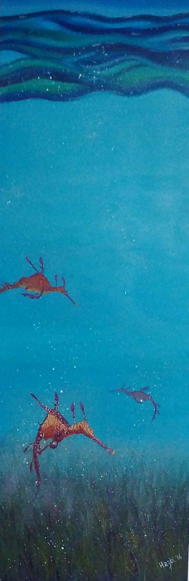 Oil Painting by Hazel Howie titled 'Sea the Dragons'