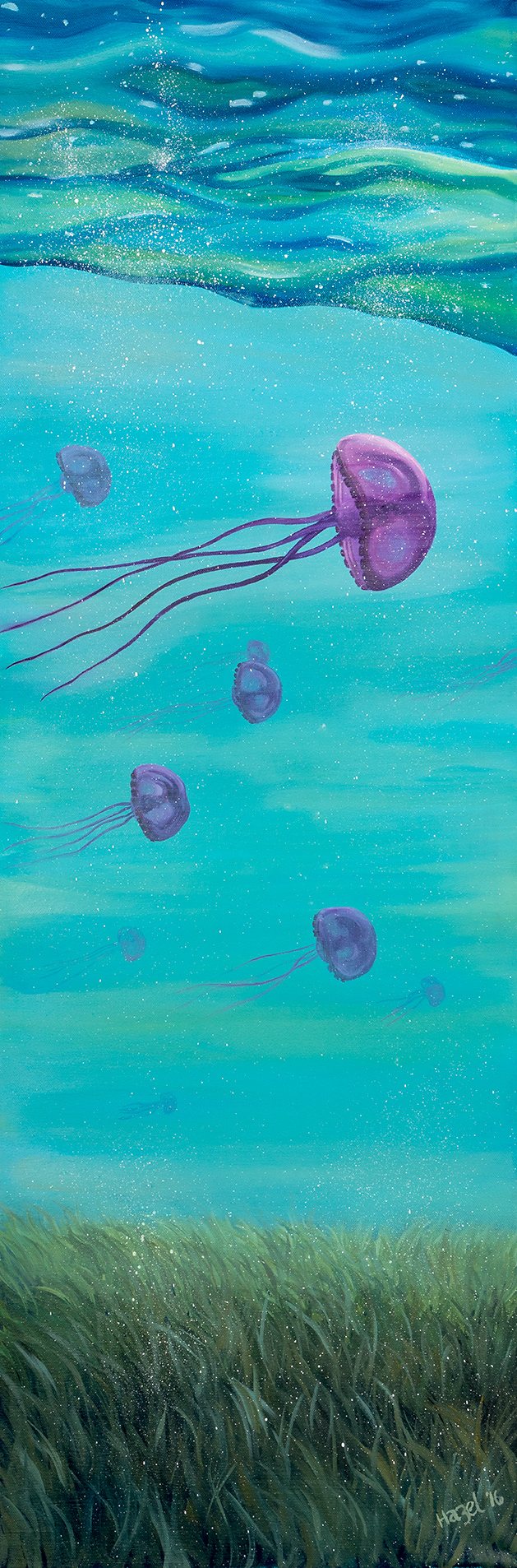 Oil Painting by Hazel Howie titled 'War of the Worlds'