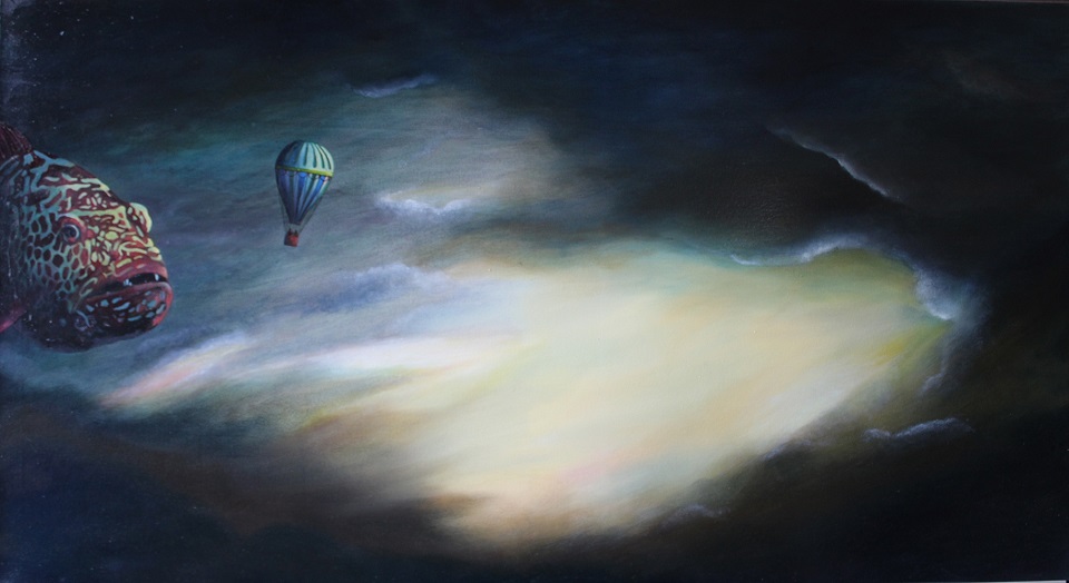 Oil Painting by Christopher McClelland titled Groper over the Great Southern