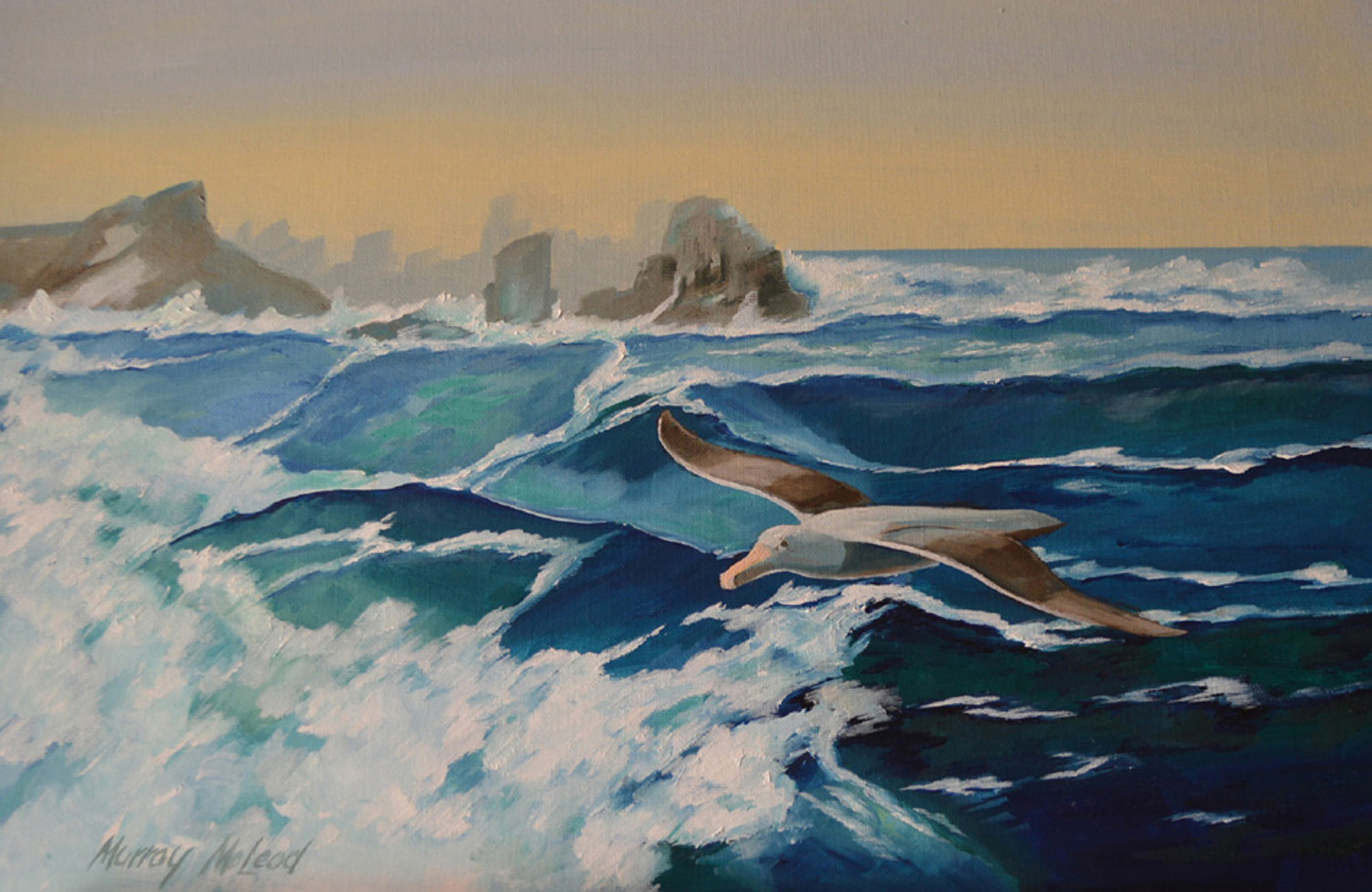 Oil Painting by Murray McLeod titled The Wandering Albatross