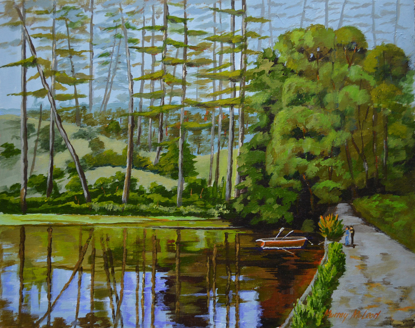Oil Painting by Murray McLeod titled Quiet flows the loch