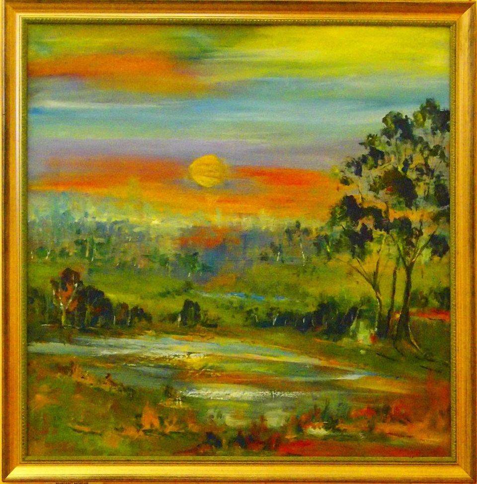 Oil Painting by Margaret Morgan-Watkins titled Sunset