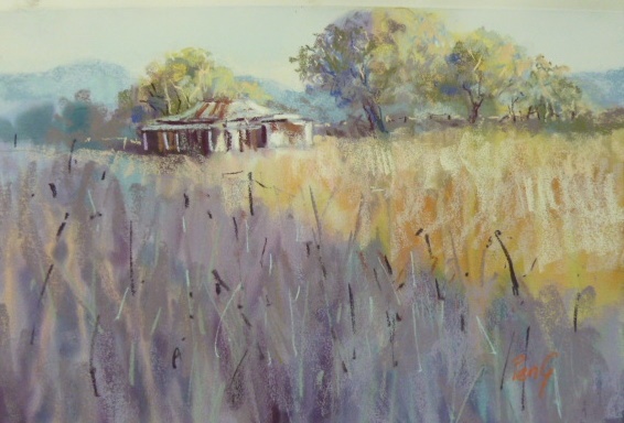 Pastel Painting by Penelope Gilbert-Ng titled Afternoon Shadows