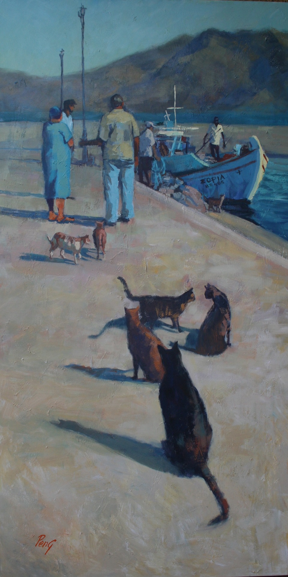 Acrylic Painting by Penelope Gilbert-Ng titled Catch of the Day