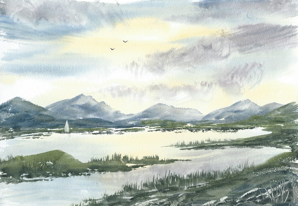 Watercolour Painting by Steven Scott titled Search the Spot