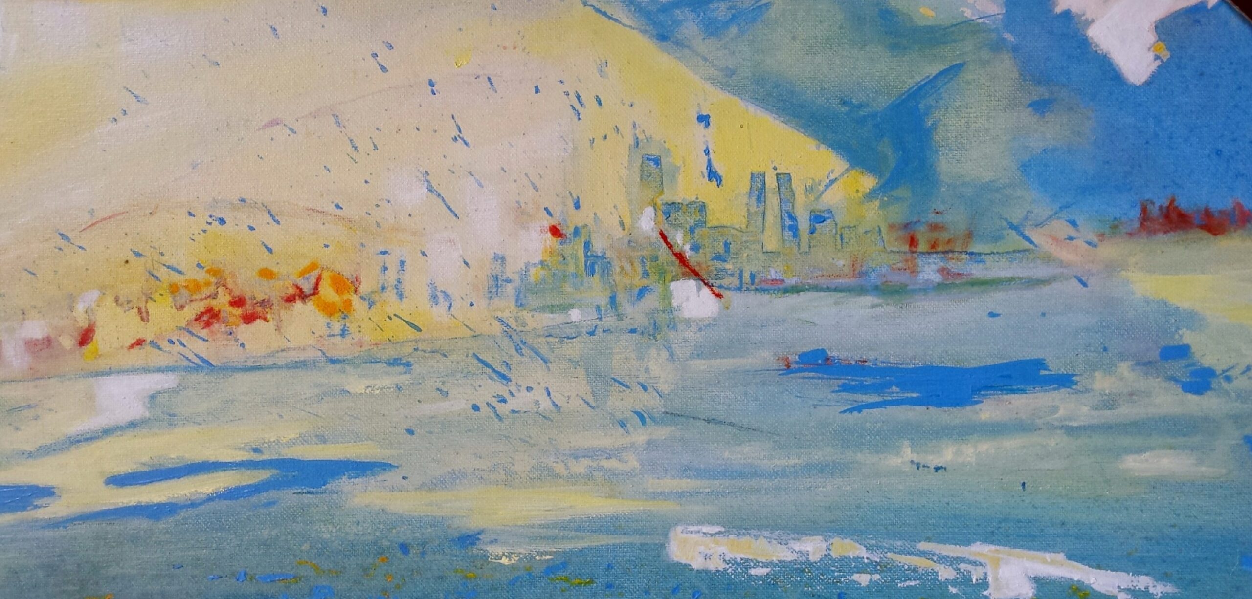 Acrylic Painting by Jeanette Adams titled Spray at Williamstown