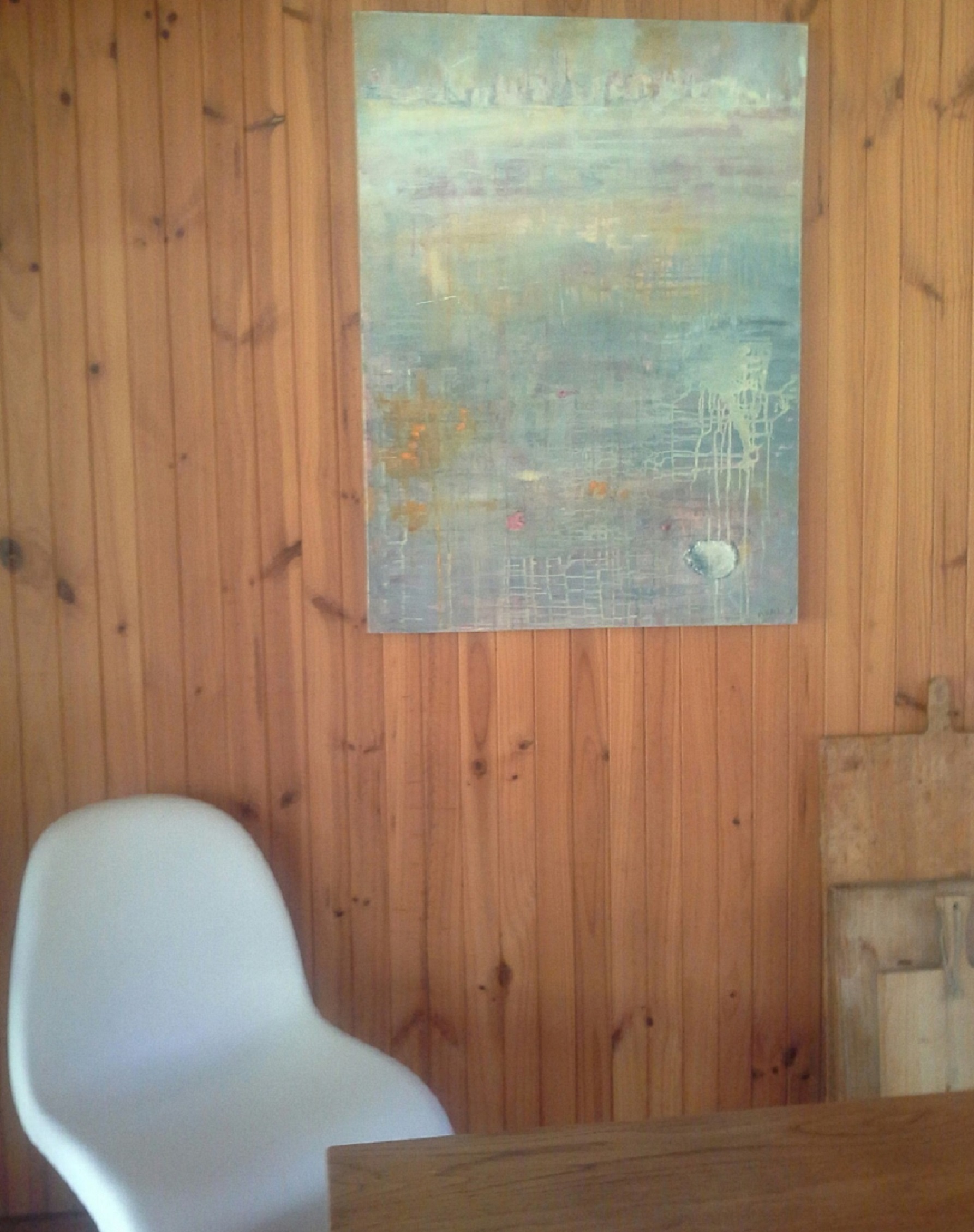 Mixed Media Painting by Jeanette Adams titled Shell At Williamstown
