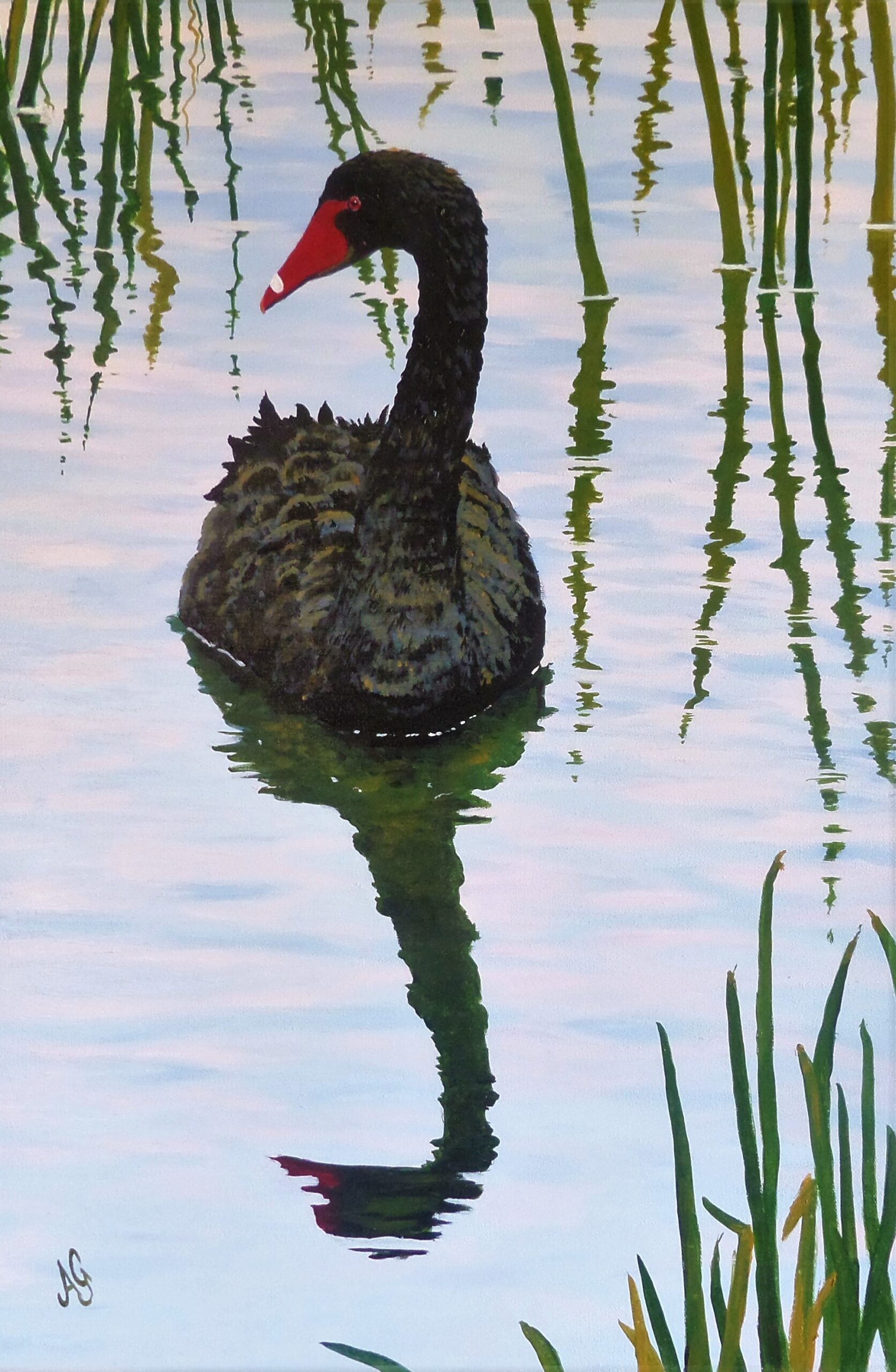 Acrylic Painting by Anne Gardner titled On Reflection