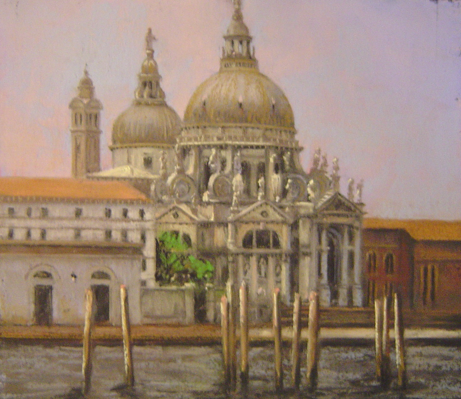 Pastel Painting by Cathie Berry titled Basilica, Venice