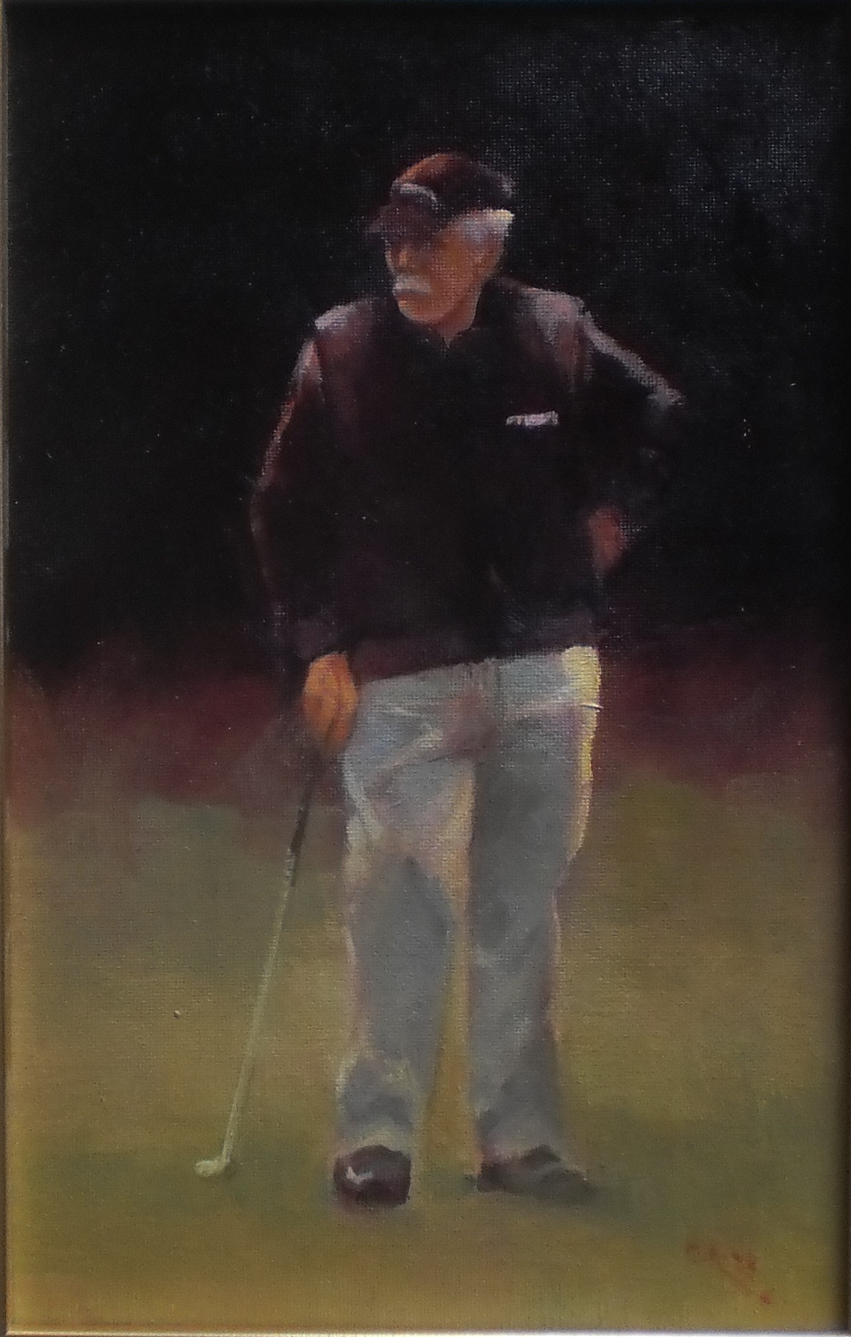 Oil Painting by Cathie Berry titled Golfer
