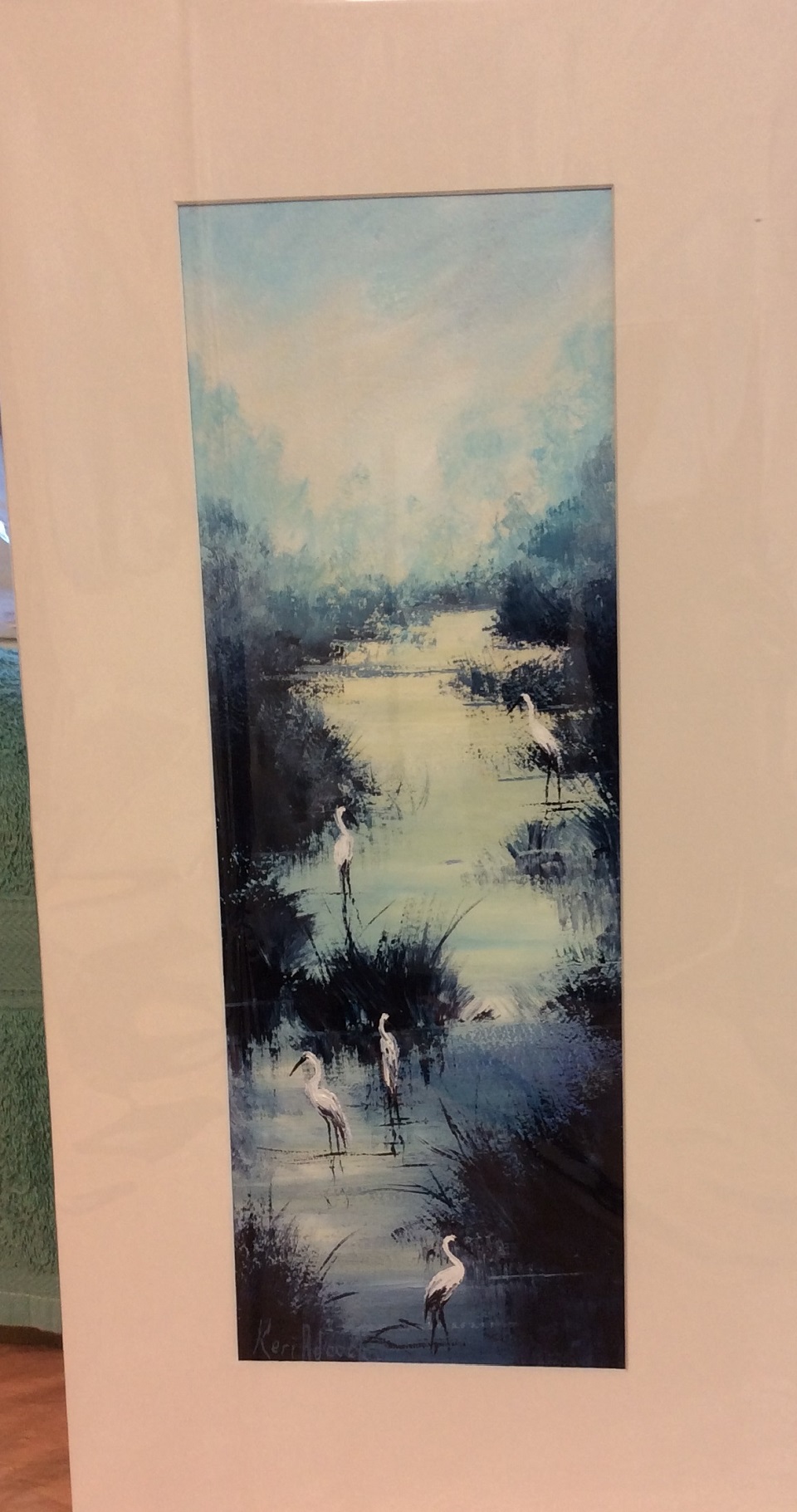 Acrylic Painting by Keri Adcock titled Ibis's Foraging