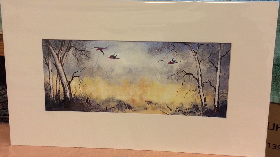 Acrylic Painting by Keri Adcock titled Silly Galahs