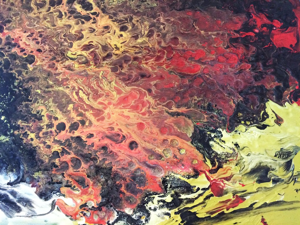 Mixed Media Painting by Margaret Morgan-Watkins titled The Centre of the Universe