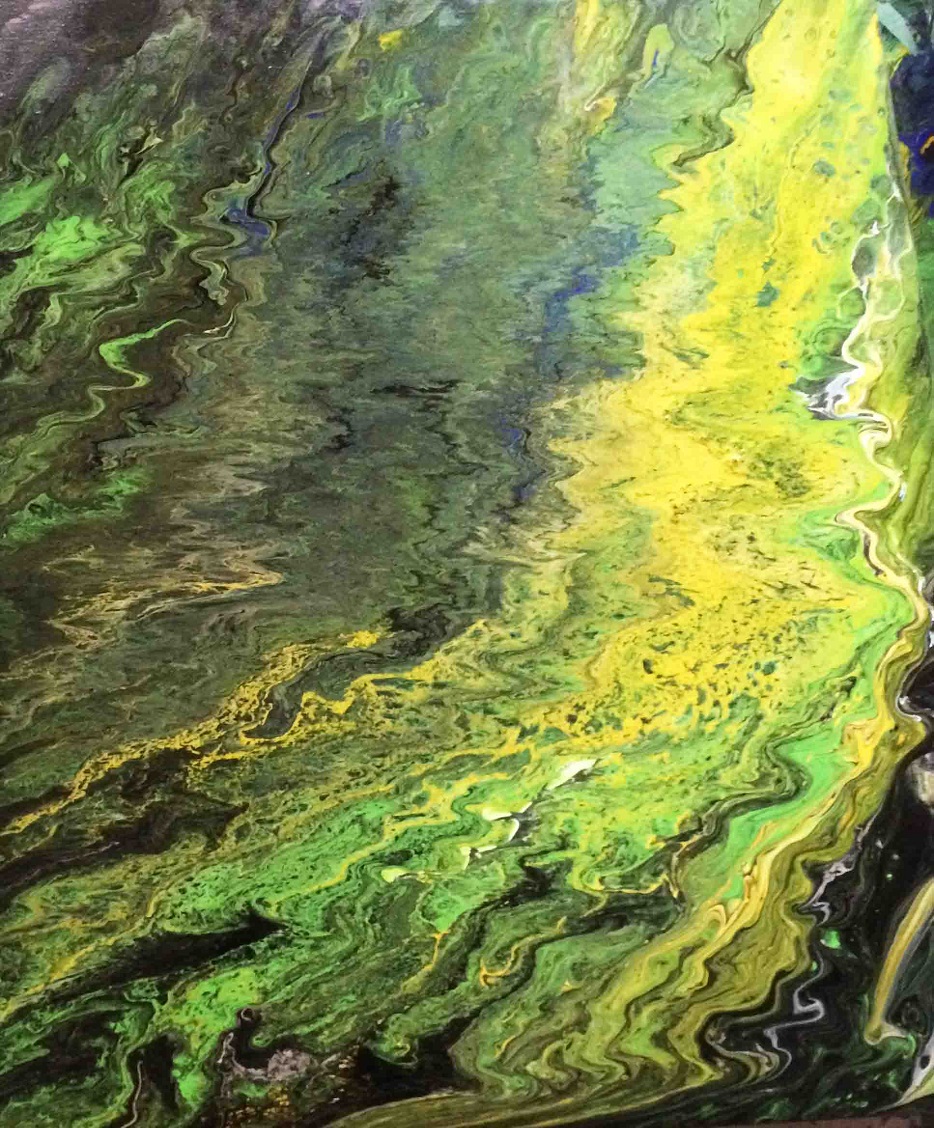 Acrylic Painting by Margaret Morgan Watkins titled Cool colours for a hot day 2
