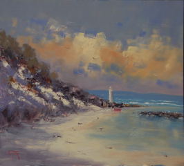 Oil Painting by Heinz Fickler titled Tamar River (Tas )
