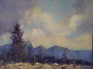 Oil Painting by Heinz Fickler titled Fyans valley ( Grampians Vic )