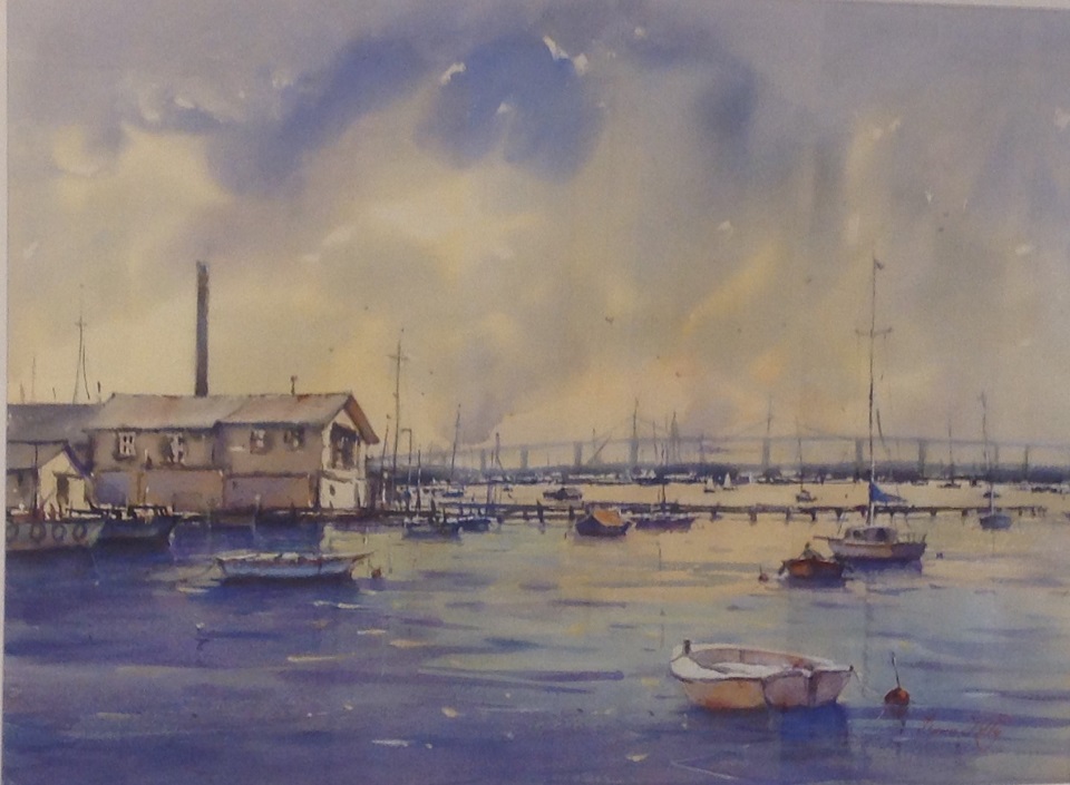 Acrylic Painting by Annee Kelly titled Golden Glow, Williamstown