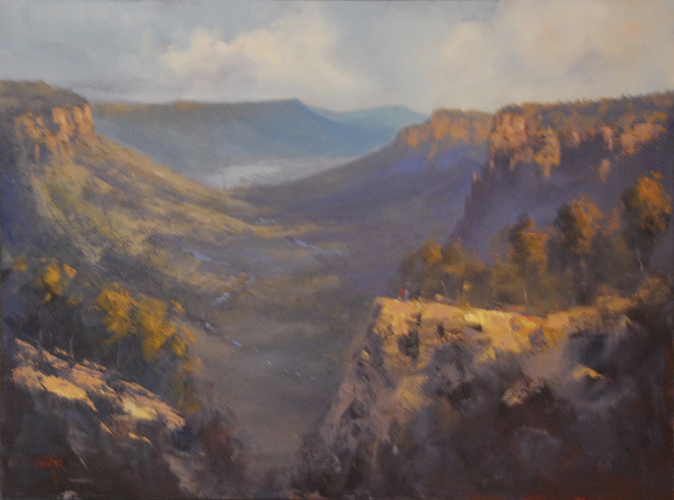 Oil Painting by Heinz Fickler titled Blue Mountains