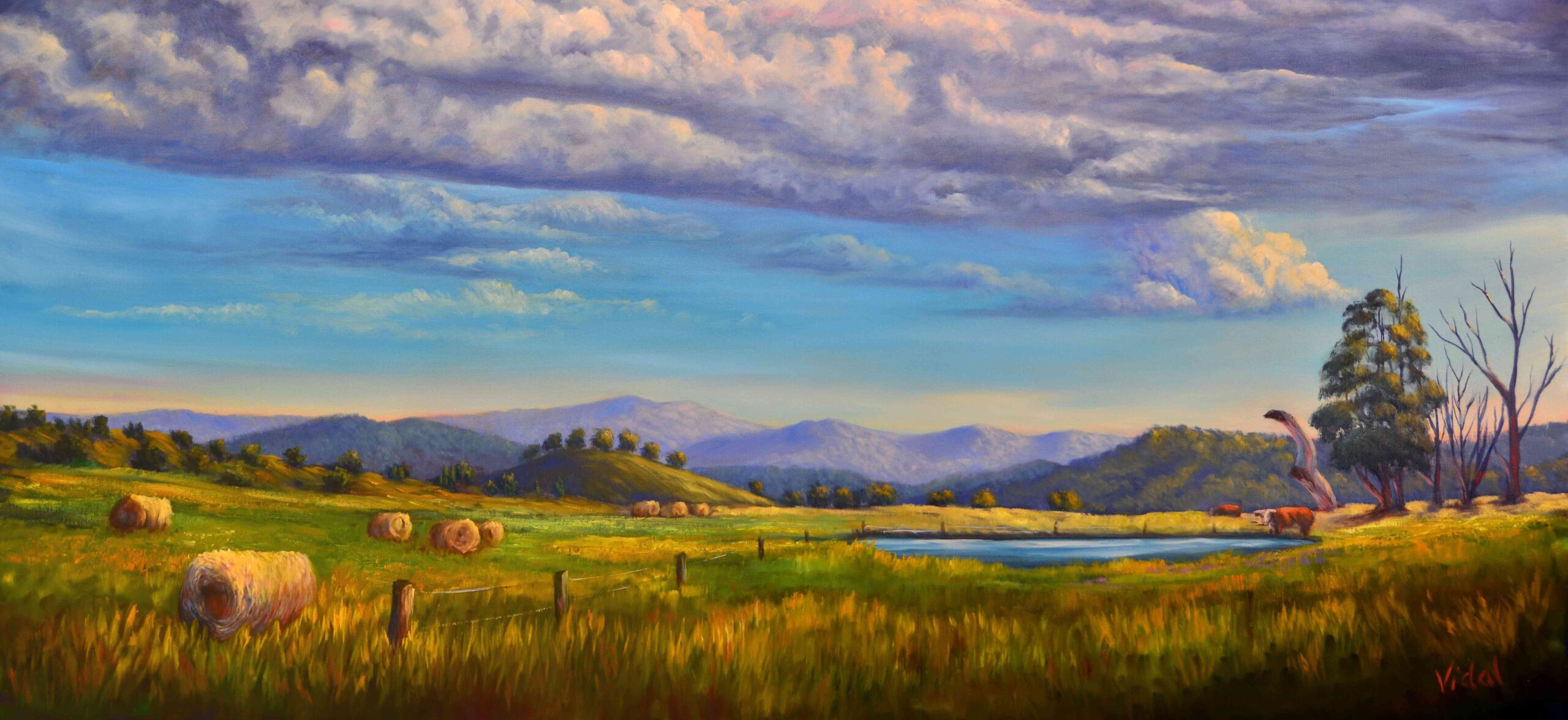 Oil Painting by Christopher Vidal titled Towards the Great Alpine Road