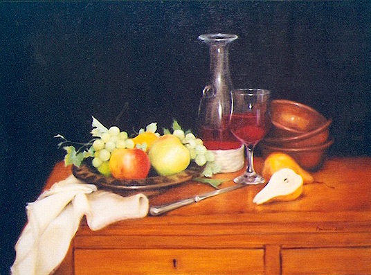 Acrylic Painting by Helen Paulucci titled Kitchen Still Life