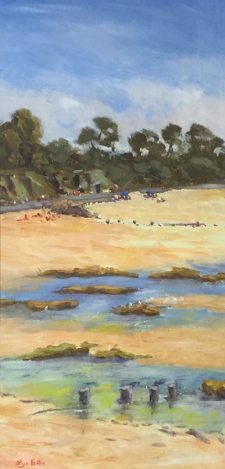 Oil Painting by Lyn Ellis titled Pt. Lonsdale, Front Beach