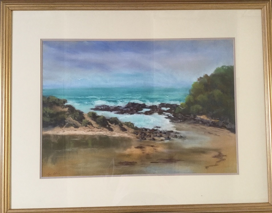 Pastel Painting by Lyn Ellis titled St Georges River, Great Ocean Road