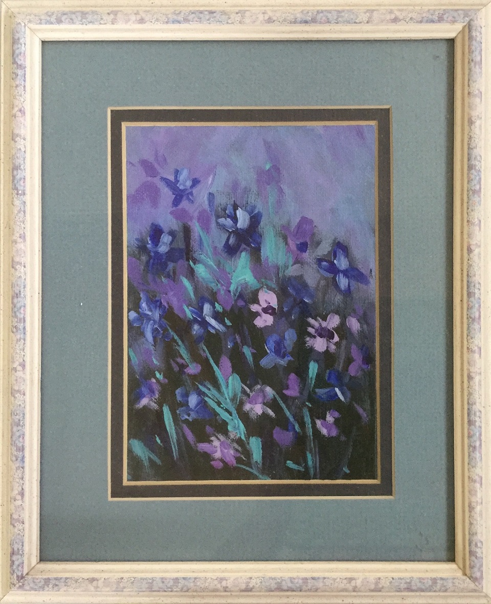 Acrylic Painting by Lyn Ellis titled Spring Flowers