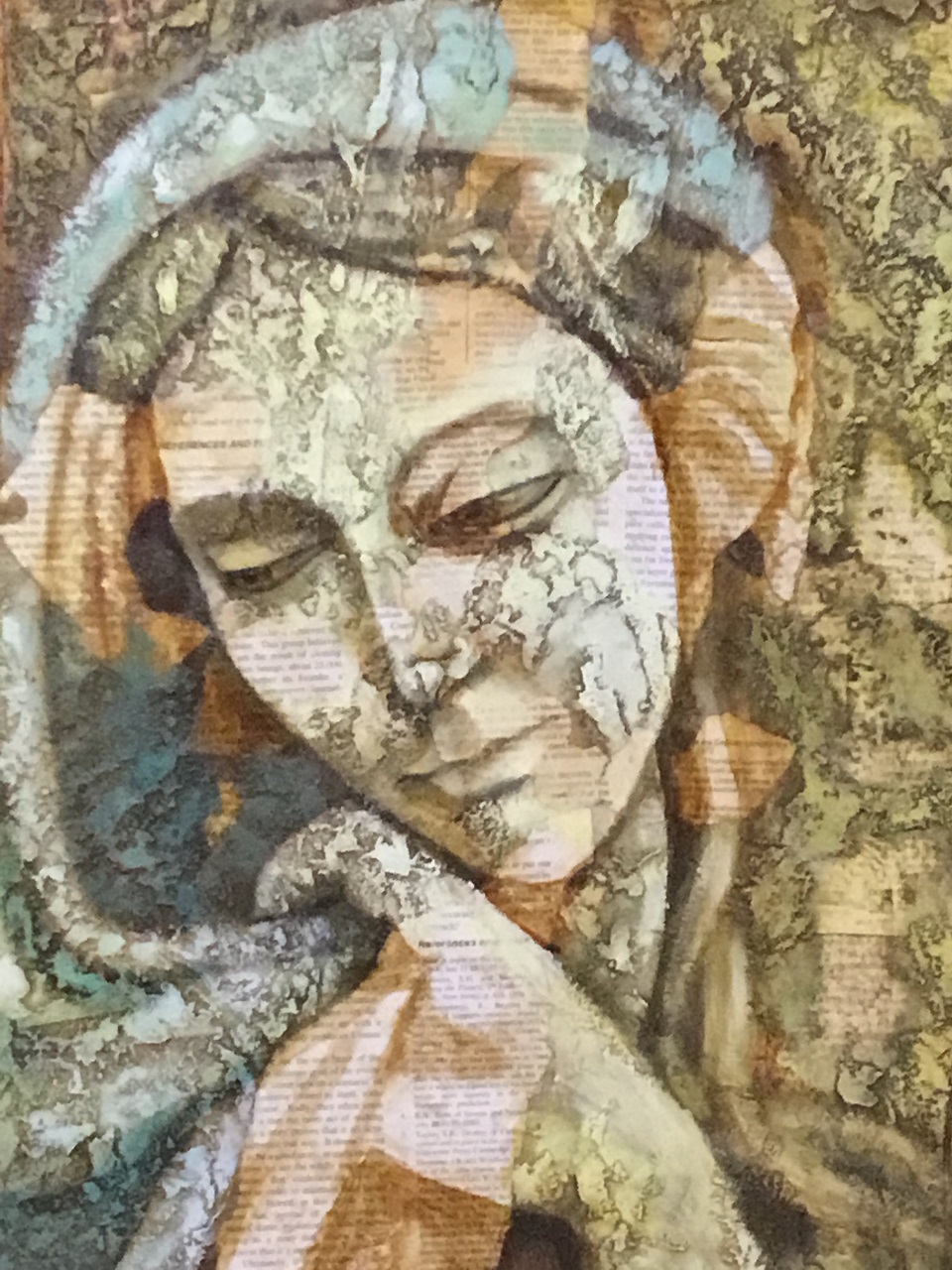 Acrylic Painting by Naji Sassine titled Mary 1