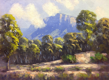 Oil Painting by John Rice titled Rising Mist, Glen Davis